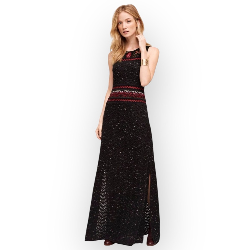 ANTHROPOLOGIE ROWAN HAND-KNIT MAXI DRESS by CECILIA PRADO